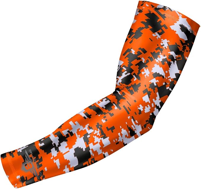 Bucwild Sports Compression Arm Sleeve - Youth & Adult Sizes - Baseball Football Basketball Sports (1 Arm Sleeve)