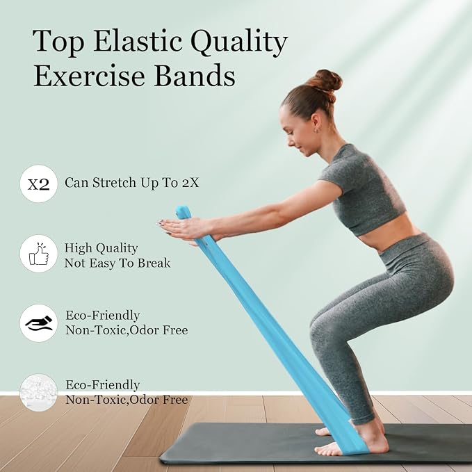 HIMESPORNER Wide Fabric Resistance Bands for Working Out 3 Level | Non-Slip Exercise Booty Bands for Women Men Leg Glutes with Hair Ties and Tape Measure - for Home Gym Workout, Yoga, Pilates