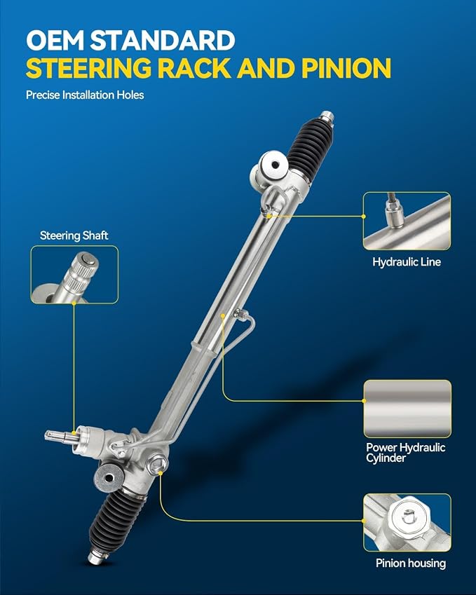 PHILTOP Hydraulic Power Steering Rack and Pinion Replacement For 2003-2009 Trailblazer, 2002-2009 Envoy, 2003-2006 Trailblazer EXT, 2002-2006 Envoy XL, 2004-2007 Rainier Replace 22-1014, 221014