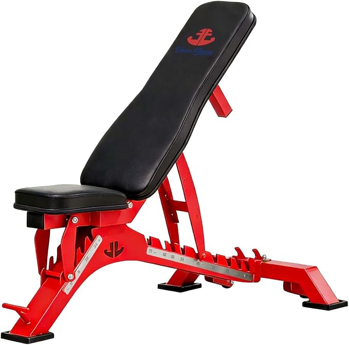 Unive Fitness Adjustable Weight Bench 1300 lb Capacity, 40-Position Workout Bench with 10 Backrest & 4 Seat Angles, Heavy Duty Strength Training Bench for Home Gym, Garage Gym, Incline Flat Dumbbell Workouts
