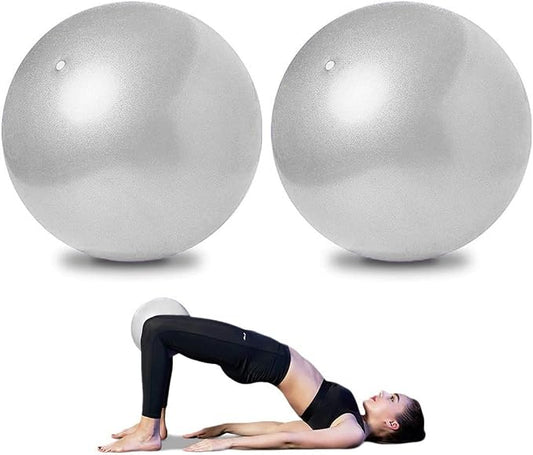 AOAVE 2 Pack Pilates Balls, Mini Yoga Exercise Balls, 9 Inch Small Activity Ball for Pilates, Yoga, Core Training and Physical Therapy, Improves Balance