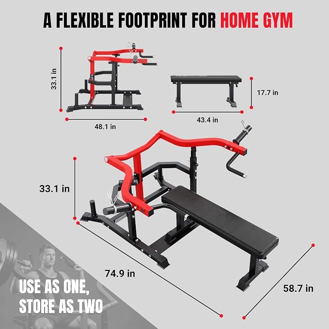 Multi-Function All in 1 Weight Bench Set - Multi-Positions Heavy Duty Weight Lifting Sit Up Bench Workout Benchs Folding Bench Press for Home Gym