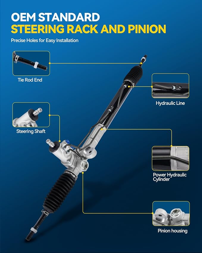 PHILTOP Power Steering Rack & Pinion Assembly for 2007 2008 2009 Santa Fe, Hydraulic Power Steering, OEM Replacement 26-2425
