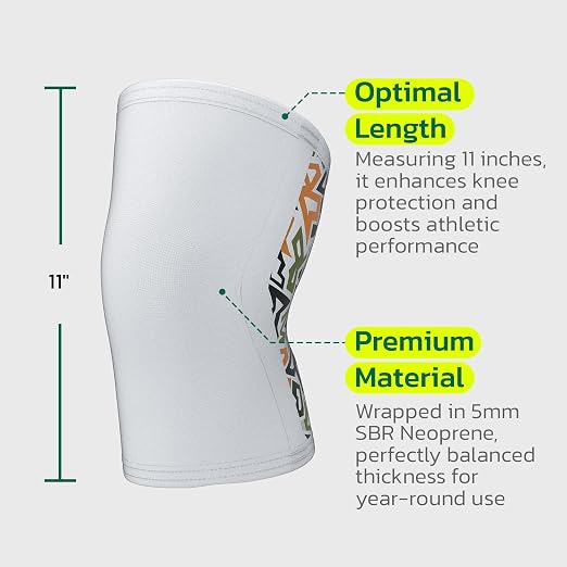 5mm Knee Brace For Women Men for Fitness, Weightlifting 2XL (1 Pair) | Knee Support ,Knee Compression Sleeve, Non-Slip Braces for Training & Fitness, Weightlifting, Neoprene