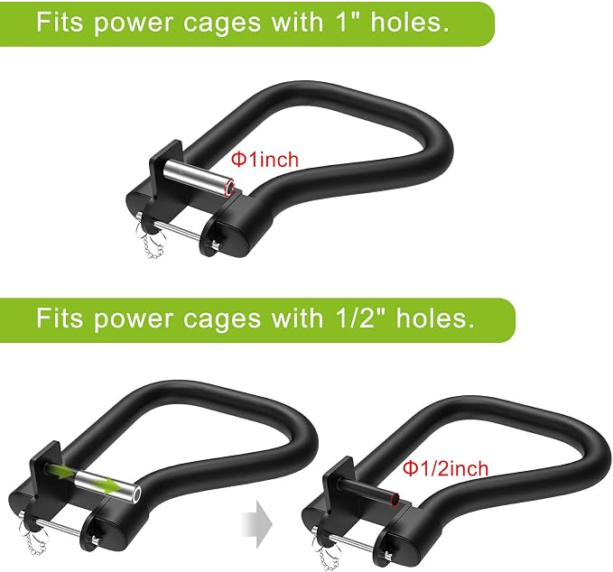 SELEWARE Dip Bar Attachment for Power Rack, 2 x 2 Tube, Multi Grip Handle | Fully Welded Steel Design, Stable Support for Dips, Pull Ups and Strength Training, Ideal for Home Gym Workouts