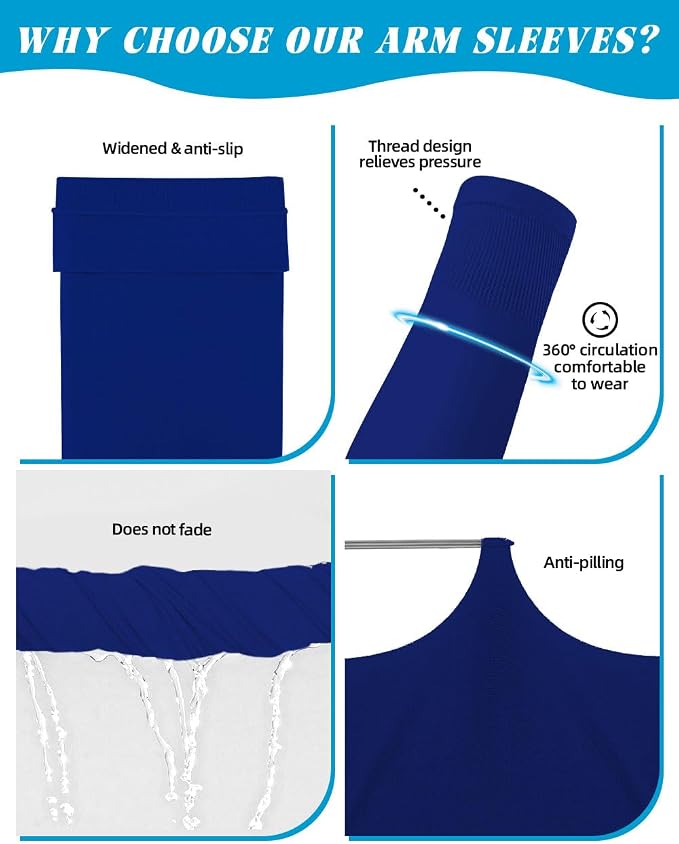 BHYTAKI Cooling Compression Arm Sleeves for Men Women,UPF50 UV Sun Protection Sleeves for Work Sport Tattoo Cover Up