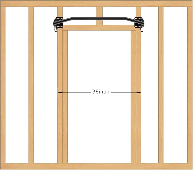 SELEWARE Heavy Duty Welded Pull Up Bar Wall/Joist/Ceiling Mount Chin Up Bar | Multifunctional Pull-up Bars w/Resistance Band Hooks for Home Gym Strength Training, Sturdy Steel Construction Support 500 lb