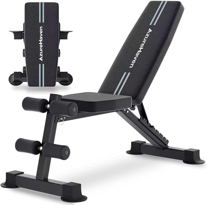 Adjustable Weight Bench, Foldable Incline Decline Flat Workout Bench for Home Gym Full Body Dumbbell Exercise, 660LBS Capacity