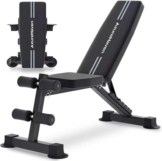 Adjustable Weight Bench, Foldable Incline Decline Flat Workout Bench for Home Gym Full Body Dumbbell Exercise, 660LBS Capacity