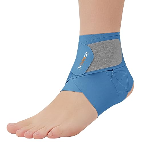 Ultra Thin Ankle Wraps Ankle Brace for Men ＆ Women, Adjustable Ankle Straps for Arch, Sprained Foot, Tendinitis, Football, Basketball, Running（Royal Blue, Pack of 1）