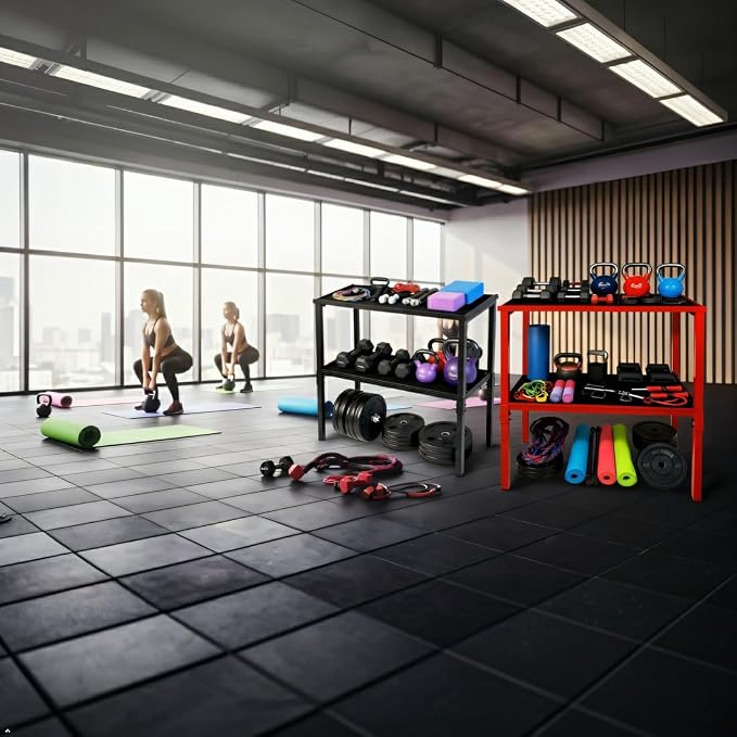 Commercial Heavy Duty Dumbbell/Kettlebell Rack Stand 800LBS | Heavy Duty One-Piece Welded Weight Rack, Anti-Tip Base, Quick 10-Min Assembly, Stores Dumbbells Kettlebells & Fitness Gear