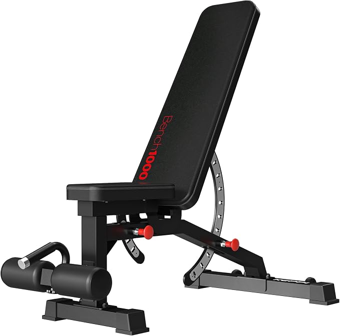 Adjustable Weight Bench, Commercial Grade 1200LB Workout Bench Press Set for Home Gym Strength Training Exercise, Incline Bench with 12+3 Adjustable Backrest&Seat Positions for Full Body Fitness