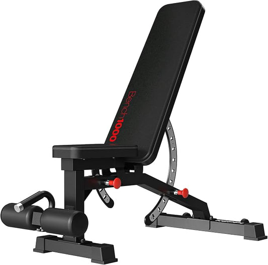 Adjustable Weight Bench, Commercial Grade 1200LB Workout Bench Press Set for Home Gym Strength Training Exercise, Incline Bench with 12+3 Adjustable Backrest&Seat Positions for Full Body Fitness
