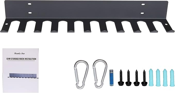 Home Gym Storage Rack, Extra Long 23‘Barbell Rack Weight Room Organizer 11 Prong Gym Equipment Storage Rack for Gym Accessories Like Fitness Bands,Resistance Bands,Straps,Foam Rollers,Barbell