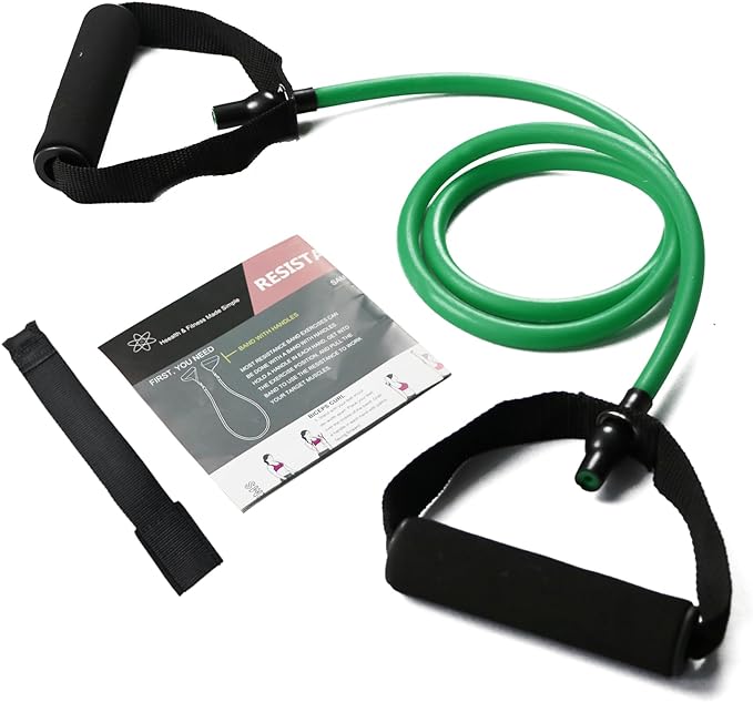 Resistance Bands with Handles, Exercise Bands with Handles, Door Anchor | Physical Therapy & Rehab, Home Workout Pilates Yoga, Non-Slip Handles, Portable Travel, TPE
