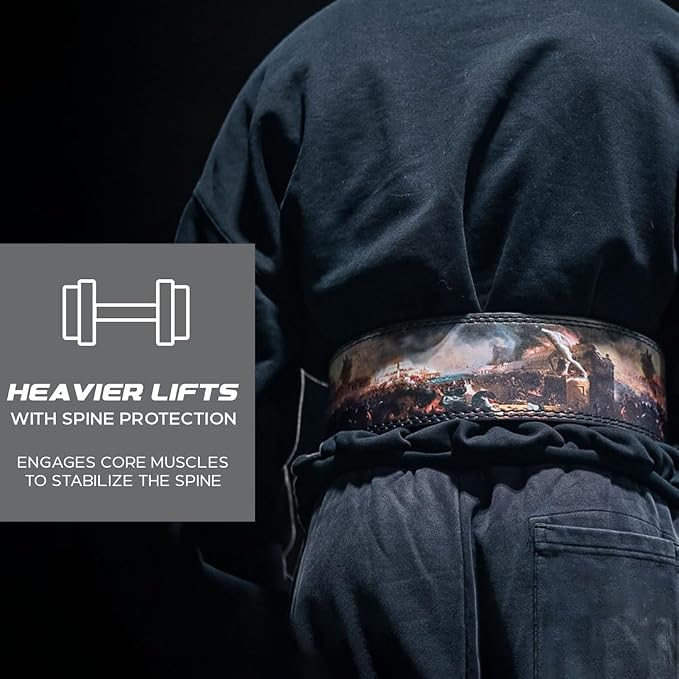 Katamu USPA & IPL Approved Premium Leather Lever Belt — 10mm and 13mm | Powerlifting Belt for Men and Women, Steel Lever Buckle, 4 Inch Wide Back Support for Deadlifts and Squats