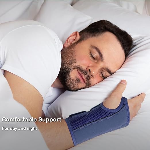 NuCamper Wrist Brace for Carpal Tunnel Night Wrist Support Right Left Hands | Wrist Splint for Men Women, Tendonitis Arthritis Pain Relief,Adjustable Compression Hand Braces, Sleeping, Office Work Typing