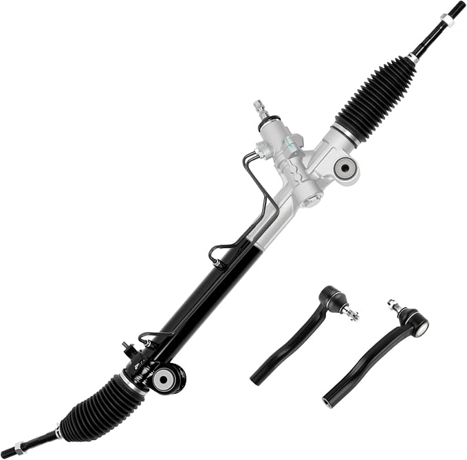 26-2619 Hydraulic Power Steering Rack and Pinion Fit for Toyota Sienna 2004-2006 3.3L, Sienna 2007-2010 3.5L Automotive Replacement Rack & Pinion Assembly with Outer Tie Rod Ends 44250-08040