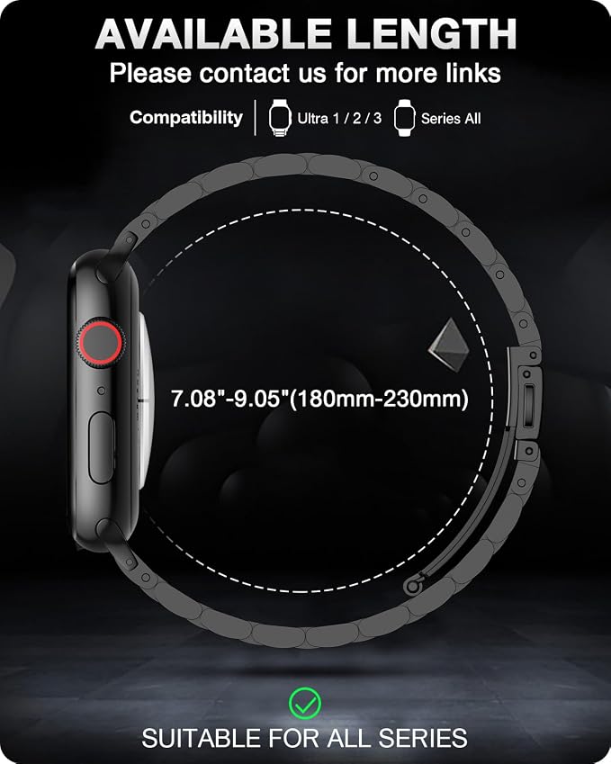 EPULY Metal Band Compatible with Apple Watch Bands for Men 49mm 46mm 45mm 44mm 42mm, Business Stainless Steel Strap for iWatch Series 11 10 9 8 7 6 5 4 3 2 1, SE3 2 1, Ultra3 2 1, No Tools Required | 49/46/45/44/42mm Stainless Steel Strap for Business ...