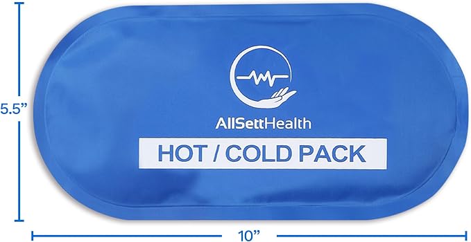 4 Pack Reusable Ice Packs for Injuries, Soft Gel Ice Packs for Sprains | Cold Compress for Swelling and Pain Relief, Bruises and Recovery, 10.5"x5" Leak-Resistant
