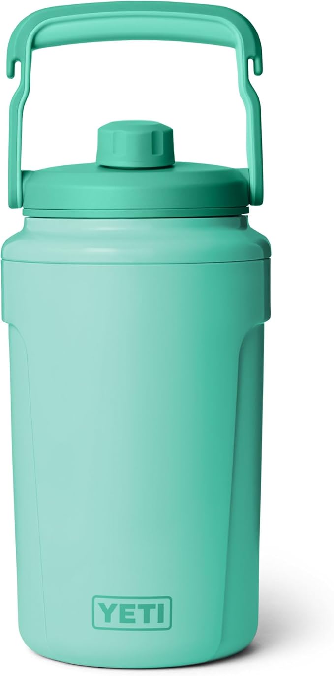 YETI Silo Half Gallon Insulated Chug Cap Water Jug – Leakproof, Lightweight Sports Bottle with Fence Hook Handle – Keeps Drinks Ice-Cold – Ideal for Gym, Sports & Tournaments, Seafoam
