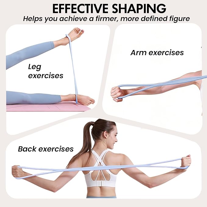 Figure 8 Resistance Band, Figure 8 Resistance Bands for Women Men,Resistance Band Figure for Working Out, Non-Slip Handles, Home Gym, Yoga & Physical Therapy
