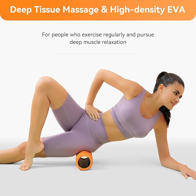 SUBCULTUREPICK Foam Roller Muscle Massage Roller for Back Pain & Stretching | Ergonomic Wide Wave Textured - Deep Muscle Massager for Pilates Yoga, Athletics, Fitness Exercise Roller for Whole Body