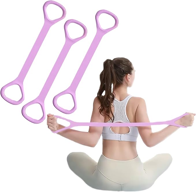 Figure 8 Fitness Resistance Bands, Elastic Bands with Handles for Working Out,Arm|Back|Shoulder Training Elastic Ropes,Exercise Equipment for Physical Therapy Stretching Yoga Pilates