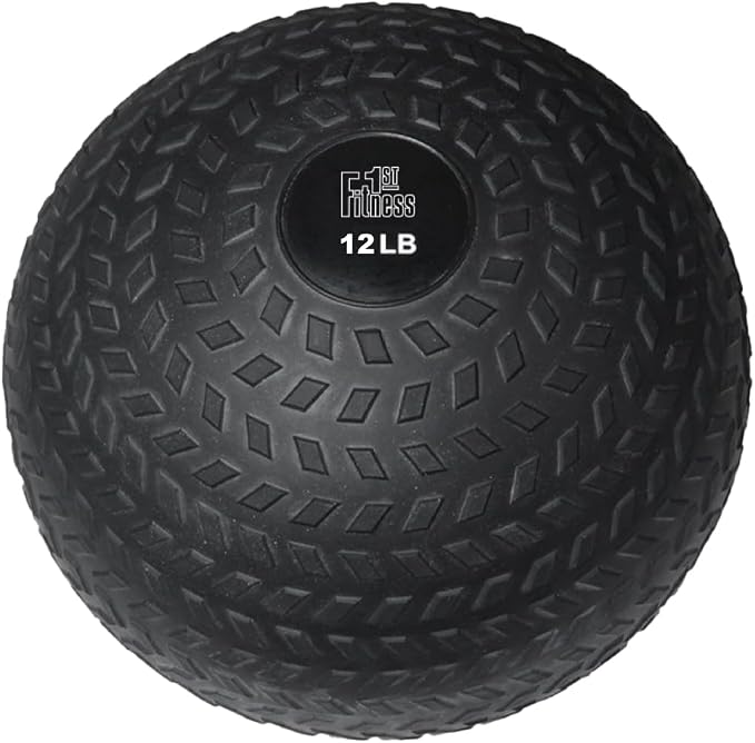 Fitness First Slam Ball, Easy-to-Grip, Sand-Filled Medicine Ball for Exercise and Workout, Ideal for Weight Training, Cross-Training, Cardio, and Plyometric Workout, Available in Different Weights