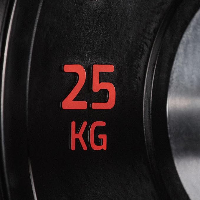 Titan Fitness Elite Olympic Bumper Plates, Competition Weight Plates, Rubber Rubber with Steel Insert