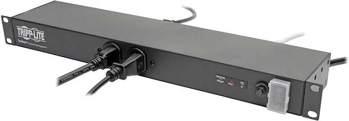 Tripp Lite 12-Outlet Rackmount PDU Isobar Surge Protector Power Strip, 15A, 3840 Joules, 15ft Cord with 5-15P Plug, 1U Rack-Mount, Lifetime Manufacturer's Warranty & $25,000 Insurance (ISOBAR12ULTRA)
