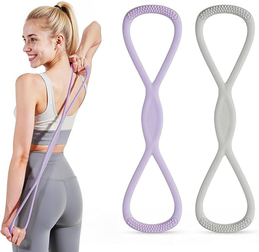 Figure 8 Resistance Band, Figure 8 Resistance Bands for Women Men,Resistance Band Figure for Working Out, Non-Slip Handles, Home Gym, Yoga & Physical Therapy