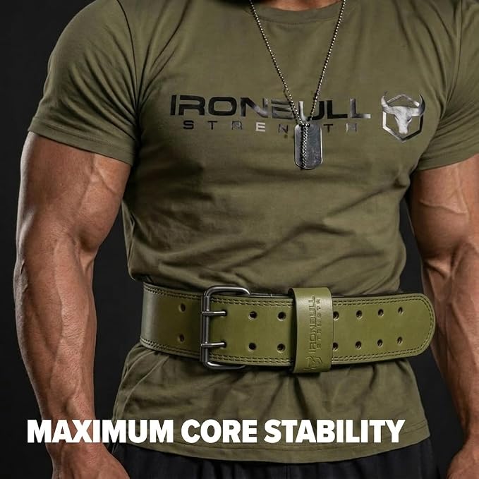 7mm Leather Weight Lifting Belt (IPF Approved) – 4” to 2” Tapered Weightlifting Belt for Powerlifting, Olympic Lifting, Gym & Workout – Back Support Belt for Men & Women