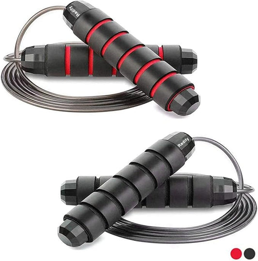 Redify Adjustable Jump Rope,Jump Ropes for Fitness for Men Women | ﻿Workout and Exercise,Cardio,Boxing,Weight Loss,Speed Rope,Slim Body at Home School Gym,Suitable for All Ages