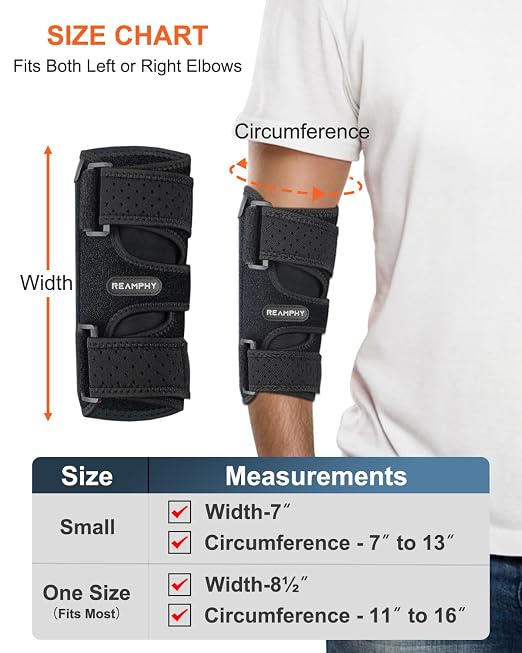 Cubital Tunnel Elbow Brace,Ulnar Nerve Entrapment Brace,Elbow Splint | Comfortable Night Elbow Sleep Support,Adjustable Stabilizer Splints,Tendonitis,Tennis Elbow Pain Relief for Men and Women