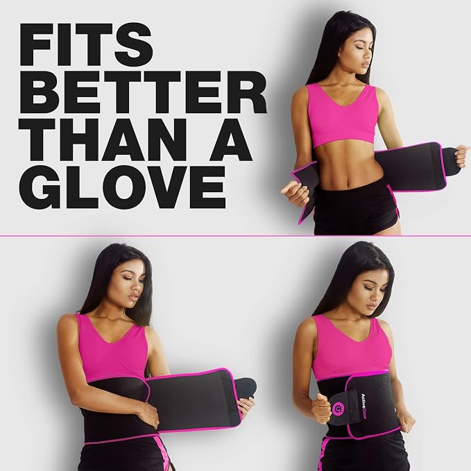 Premium Waist Trimmer & Trainer Belt for Men and Women - Sweat-Enhancing Slimming Wrap for Stomach, Adjustable Fit
