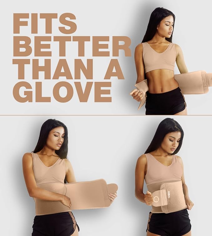 Premium Waist Trimmer & Trainer Belt for Men and Women - Sweat-Enhancing Slimming Wrap for Stomach, Adjustable Fit