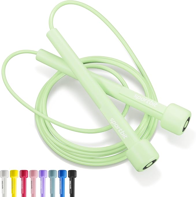 SPORTBIT Adjustable Jump Rope for Fitness and Exercise | Fitness and Exercise, Cardio, Boxing, and Weight Loss, Speed Rope, Men & Women