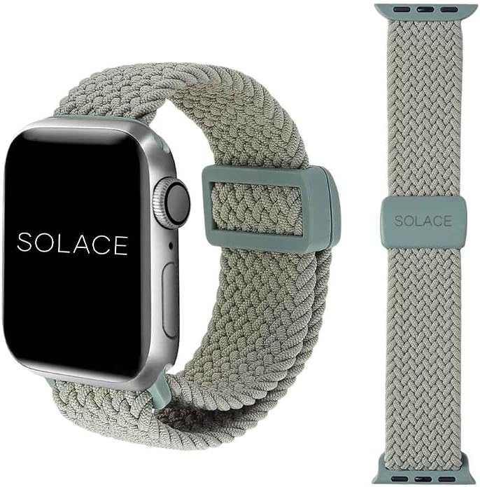 Solace Bands Imperium Adapt Wide Adjustable Nylon Braided Watch Band - Compatible with All Apple Watches - Solace Apple Watch Bands for Women & Men - Smart Watches Band Series 11-1, Ultra, SE
