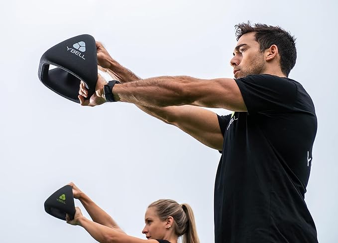 TRX YBell Pro Series 3-in-1 Dumbbell, Kettlebell and Push Up Stand Workout Equipment | Commercial Grade Powder Coated Surface | Perfect for Strength Training & Conditioning Workouts