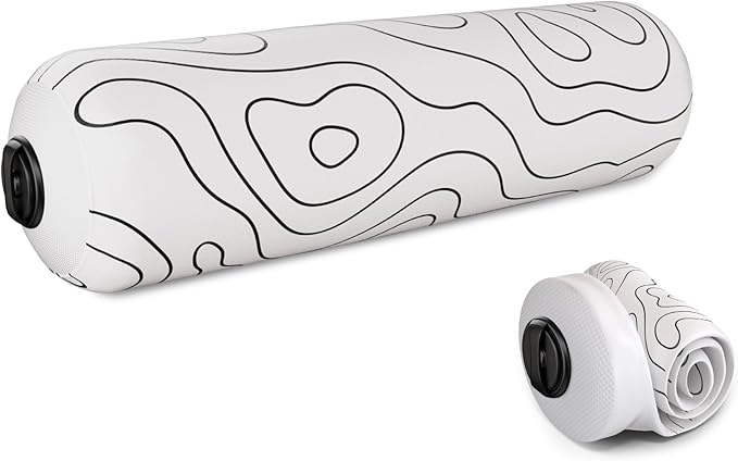 Inflatable Travel Foam Roller for Muscle Recovery and Mobility (Topo Gray, 15")