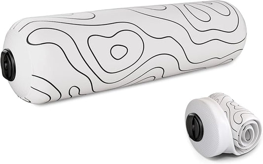 Inflatable Travel Foam Roller for Muscle Recovery and Mobility (Topo Gray, 15")