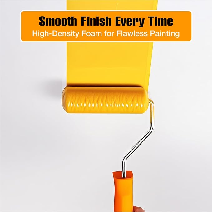 King Origin Foam Paint Roller, 10 Pack, 6 Inch High Density Roller | Foam Paint Roller Covers for Smooth Paint Application, No Lint Shedding on Walls, House