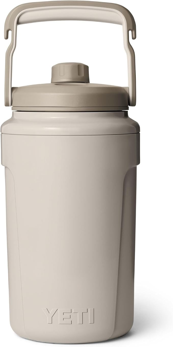 YETI Silo Half Gallon Insulated Chug Cap Water Jug – Leakproof, Lightweight Sports Bottle with Fence Hook Handle – Keeps Drinks Ice-Cold – Ideal for Gym, Sports & Tournaments, Cape Taupe