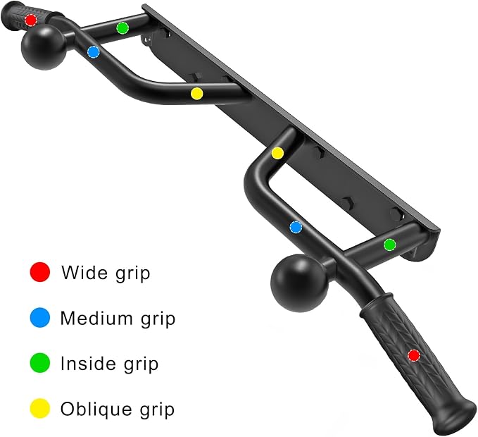SELEWARE Heavy Duty Welded Pull Up Bar Wall/Joist/Ceiling Mount Chin Up Bar | Multifunctional Pull-up Bars w/Resistance Band Hooks for Home Gym Strength Training, Sturdy Steel Construction Support 500 lb