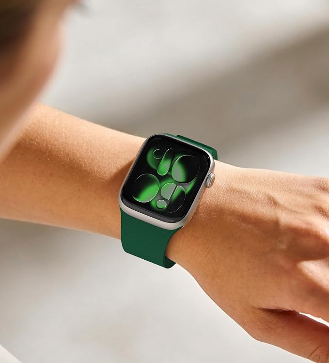 Magnetic Silicone Band Compatible with Apple Watch Band Ultra 3/2/1 & SE 3/2/1 & Series 11 10 9 8 7 6 5 4 3 49mm 46mm 45mm 44mm Strong Magnetic Clasp, Waterproof & Adjustable (Alfalfa)