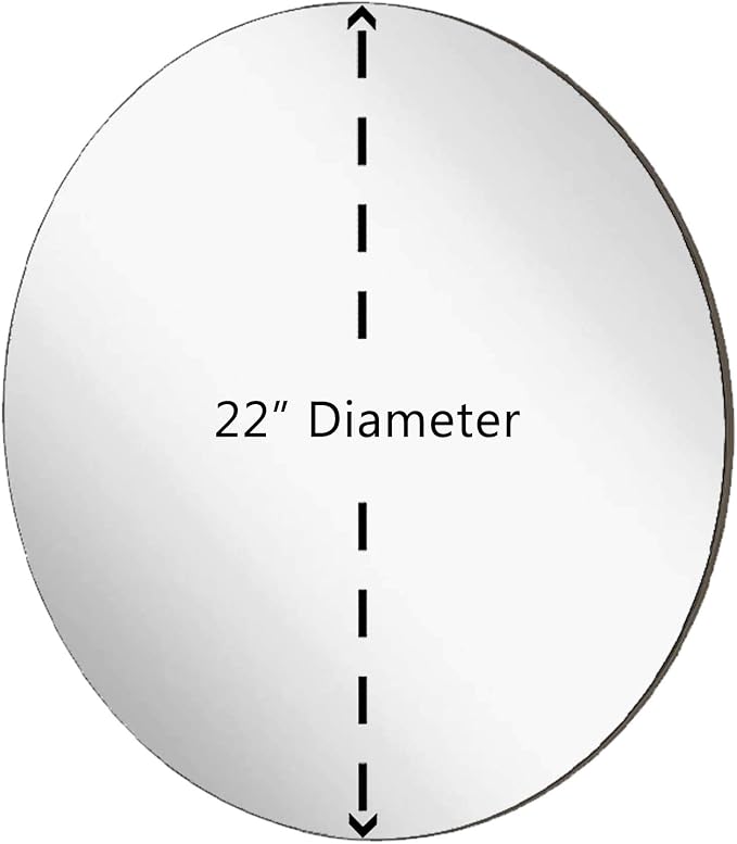 Marketing Holders Acrylic Mirror Round 22 Inch Reflective Circle Tiles DIY Crafts Boats RV Campers Lightweight Durable Ideal for Home Architectural Design Kids Vanity Gyms