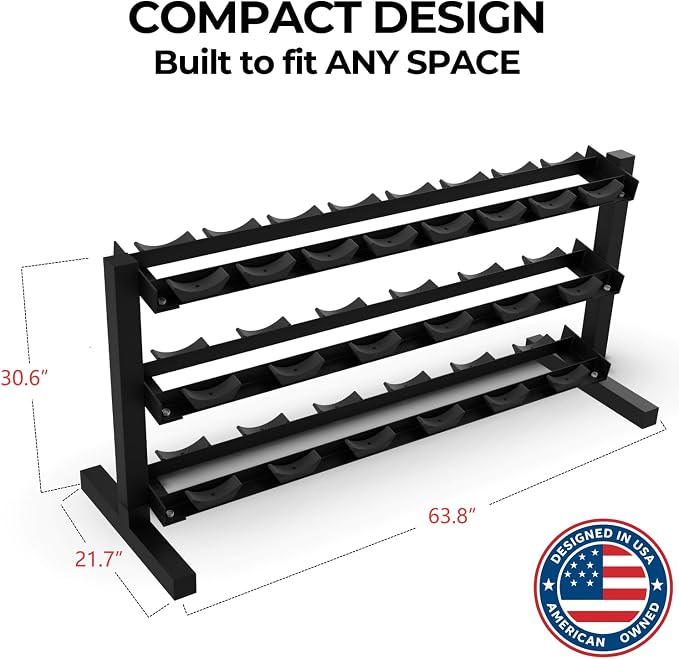 Urethane Dumbbell Set with Rack, 5-50 LB, 10 Pair of Commercial Grade Rubber Encased Dumbbells Set for Home Gym & Commercial Fitness, Durable Strength Training Weights with Storage Rack