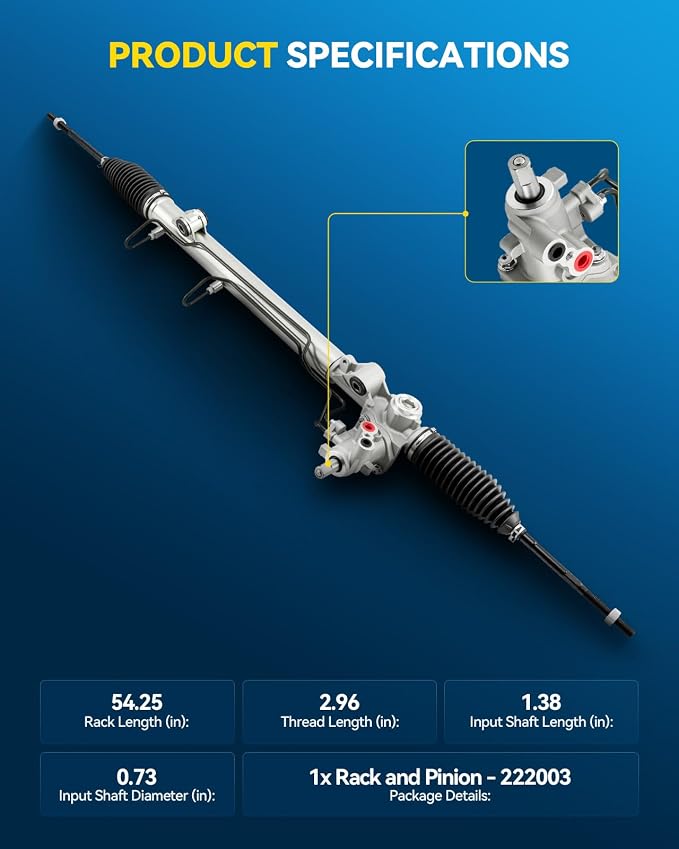 PHILTOP Power Steering Rack and Pinion for Taurus, Flex, Five Hundred | 2007-2007 Five Hundred, 2008-2009 Taurus X, Sable, 2008-2012 Taurus, 2009-2012 Flex, 2009 MKS, 2010-2012 MKT, 2007 Montego