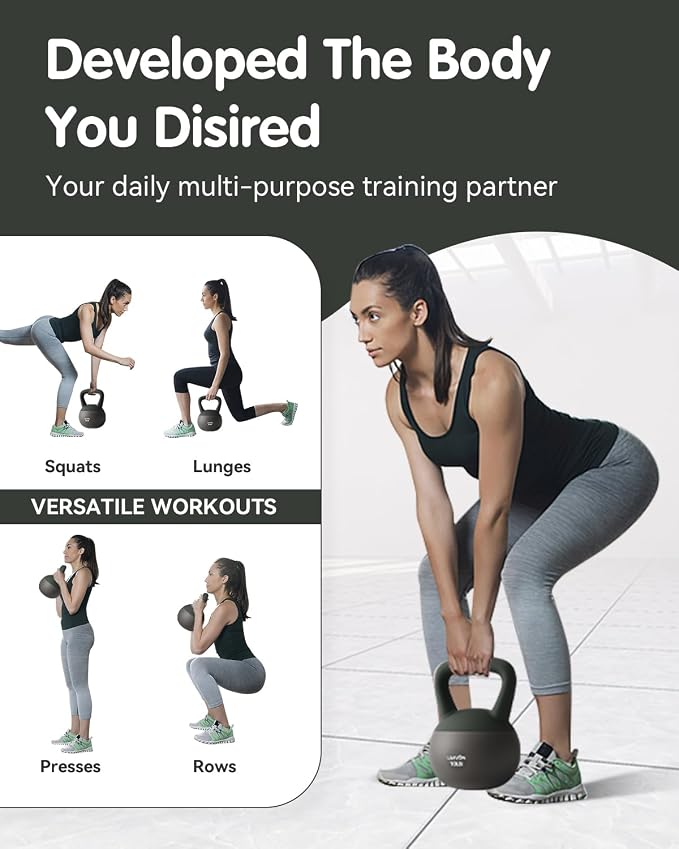 Soft Kettlebell - Cushioned Impact-Resistant Base and Anti-Slip | Kettle bell Anti-Slip Grip Weight for Home Workouts, Safe Strength Training Kettlebells Sets for Women& Men - Non-Slip Gloves